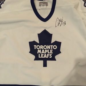 Signed CCM  Tie domi Toronto Maple Leafs jersey